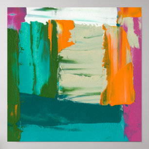 Multicolored Free Expression Painting Poster