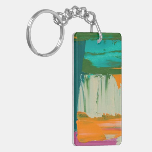 Multicolored Free Expression Painting Sleutelhanger (Voorkant Links)