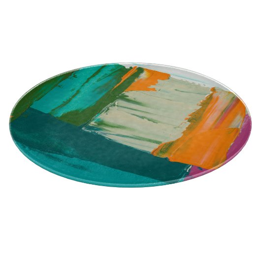 Multicolored Free Expression Painting Snijplank (Hoek)