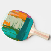Multicolored Free Expression Painting Tafeltennisbatje (Zijkant)