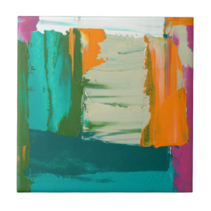 Multicolored Free Expression Painting Tegeltje