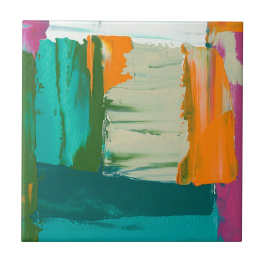 Multicolored Free Expression Painting Tegeltje (Voorkant)