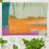 Multicolored Free Expression Painting Theedoek (Gevouwen)