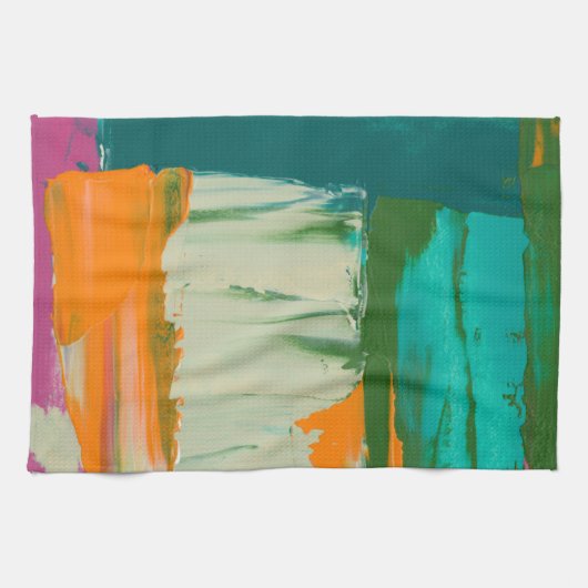 Multicolored Free Expression Painting Theedoek (Horizontaal)