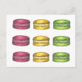 Multicolored French Macaron Macarons Cookie Kaart (Voorkant)