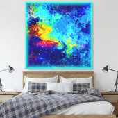 Multicolored Galaxy Design. Bestel nu Canvas Afdruk (Insitu (Slaapkamer))
