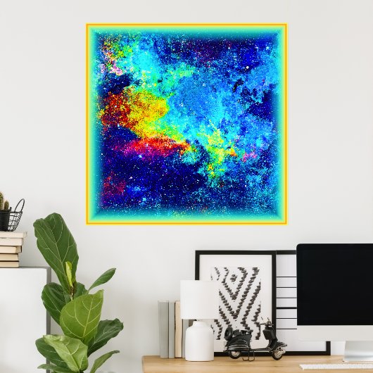 Multicolored Galaxy Design. Bestel nu Poster (Thuiskantoor)