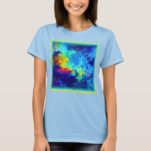 Multicolored Galaxy Design. Bestel nu T-shirt (Voorkant)