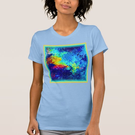 Multicolored Galaxy Design. Bestel nu T-shirt (Voorkant)
