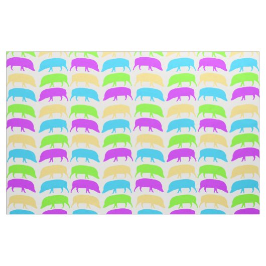 Multicolored Gele Blauwe Patterned Fabric Stof (Yard (91,4 cm))