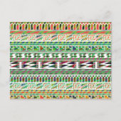 Multicolored Geometric Aztec Tribal Print Pattern Briefkaart (Voorkant)