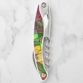 Multicolored, Gewaagde Gevormde Samenvatting Artsy Kurkentrekker (Achterkant)