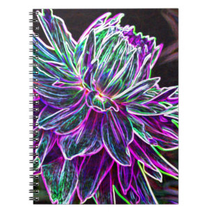 Multicolored Ggloed Edge Dahlia-producten Notitieboek