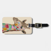 MultiColored Giraffe Bagagelabel (Voorkant horizontaal)