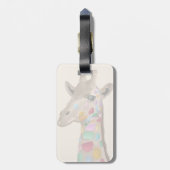 MultiColored Giraffe Bagagelabel (Achterkant verticaal)
