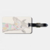 MultiColored Giraffe Bagagelabel (Achterkant horizontaal)