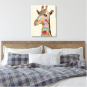MultiColored Giraffe Canvas Afdruk (Insitu (Slaapkamer))