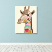 MultiColored Giraffe Canvas Afdruk (Insitu (Houten vloer))