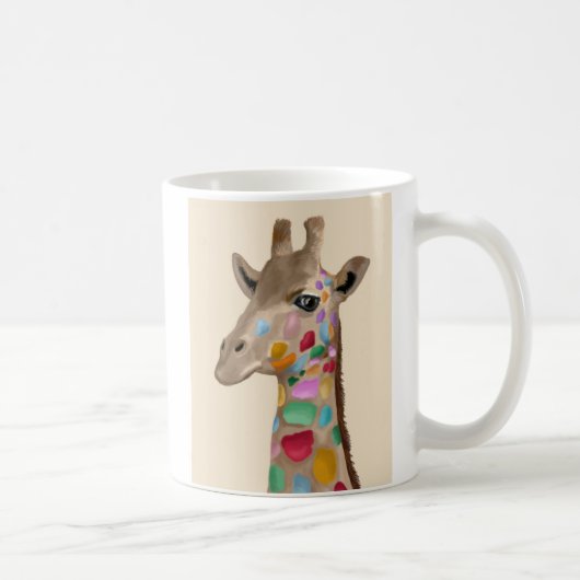 MultiColored Giraffe Koffiemok (Rechts)