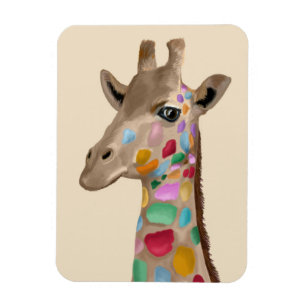 MultiColored Giraffe Magneet