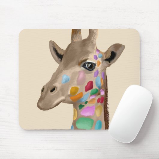 MultiColored Giraffe Muismat (Met muis)