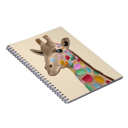 MultiColored Giraffe Notitieboek (Rechterzijde)