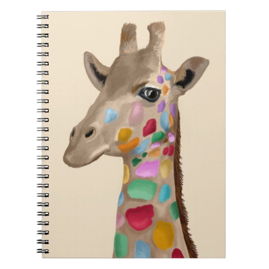 MultiColored Giraffe Notitieboek (Voorkant)