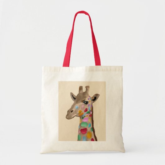 MultiColored Giraffe Tote Bag (Voorkant)