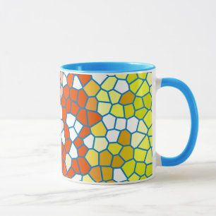 Multicolored Glas in lood Pattern Mok