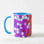 Multicolored Glas in lood Pattern Mok (Links)