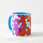 Multicolored Glas in lood Pattern Mok (Voorkant links)