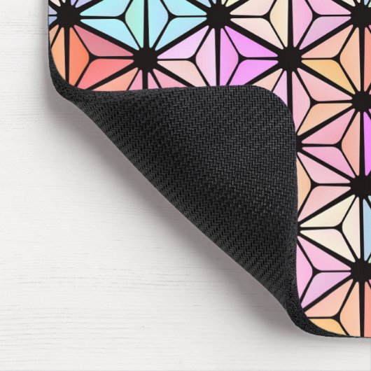 Multicolored glas met gekleurd glas muismat (Hoek)