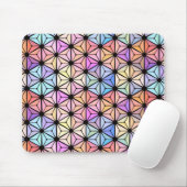 Multicolored glas met gekleurd glas muismat (Met muis)