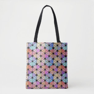 Multicolored glas met gekleurd glas tote bag