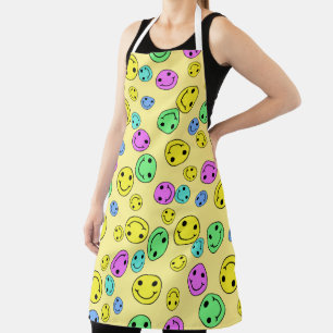 Multicolored glimlachende Emoji Faces Schort