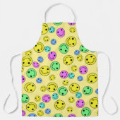 Multicolored glimlachende Emoji Faces Schort (Voorkant)