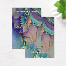 Multicolored Gold Liquid Art-beeldscherm Visitekaartje