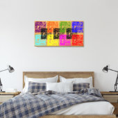 Multicolored Gold Squares Streted Canvas Afdrukken (Insitu (Slaapkamer))
