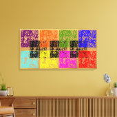 Multicolored Gold Squares Streted Canvas Afdrukken (Insitu (Woonkamer))