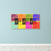 Multicolored Gold Squares Streted Canvas Afdrukken (Insitu (Houten vloer))