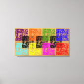 Multicolored Gold Squares Streted Canvas Afdrukken (Voorkant)