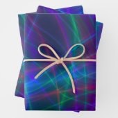 Multicolored-golvende stralen inpakpapier vel (In situ)