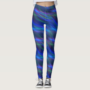 Multicolored-golvende stralen leggings