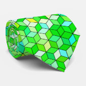 Multicolored Groen meer 3D Stropdas van Kubuskubus (Opgerold)