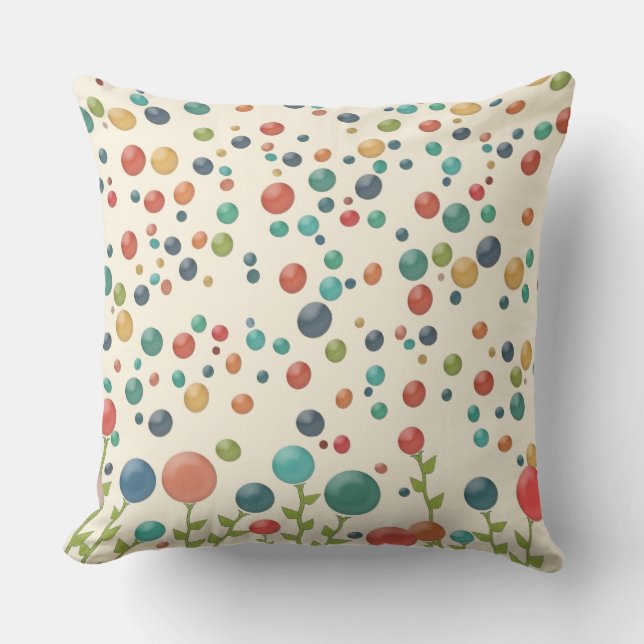 Multicolored Gumdrop Garden Pillow Buitenkussen (Voorkant)