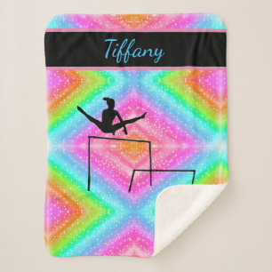 Multicolored Gymnastics Personalized Sherpa Deken