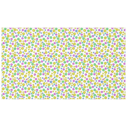Multicolored Happy Emoji Faces Tafelkleed (Voorkant (Horizontaal))