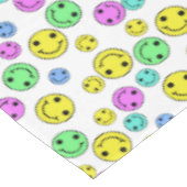 Multicolored Happy Emoji Faces Tafelkleed (Gekanteld)