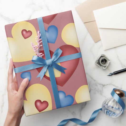 Multicolored harten. Naadloos patroon. Cadeaupapier (Geschenken)