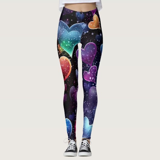 Multicolored Hearts Leggings (Voorkant)